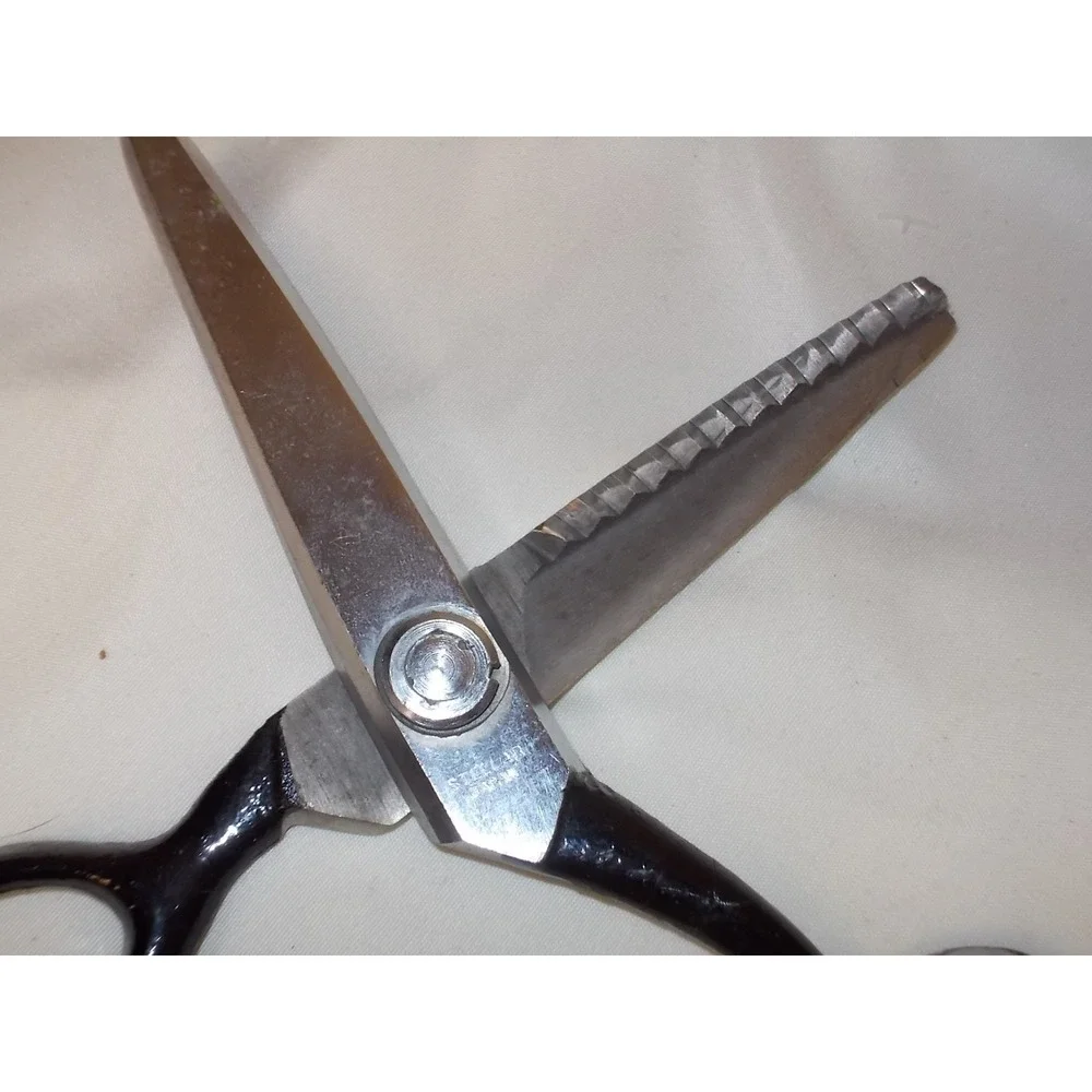 Vintage Stellar Pinking Shears Japan Steel Zig Zag Fabric Scissors with Box